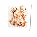 Begin Home Decor 16 x 16 in. Abstract Roses with Sepia Style-Print on Canvas 2080-1616-FL267